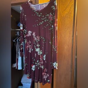 Long sleeve floral dress